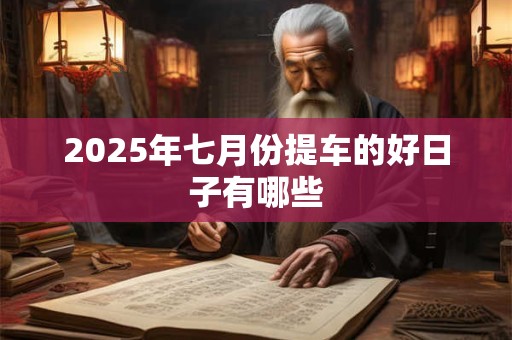 2025年七月份提车的好日子有哪些