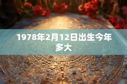 1978年2月12日出生今年多大