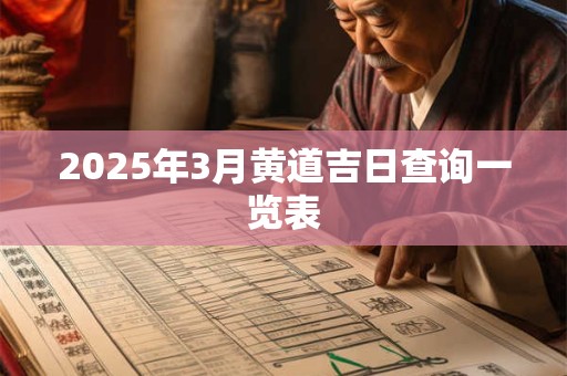 2025年3月黄道吉日查询一览表