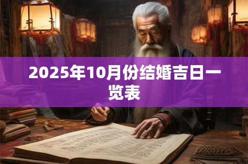 2025年10月份结婚吉日一览表