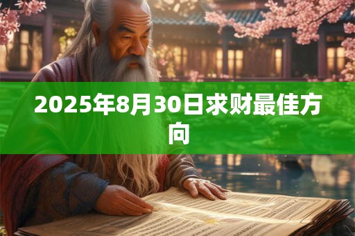2025年8月30日求财最佳方向