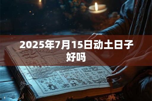 2025年7月15日动土日子好吗 2025年7月15日动土日子好吗