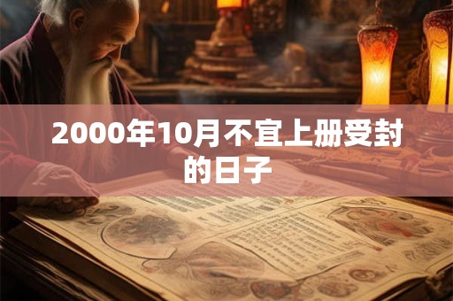 2000年10月不宜上册受封的日子