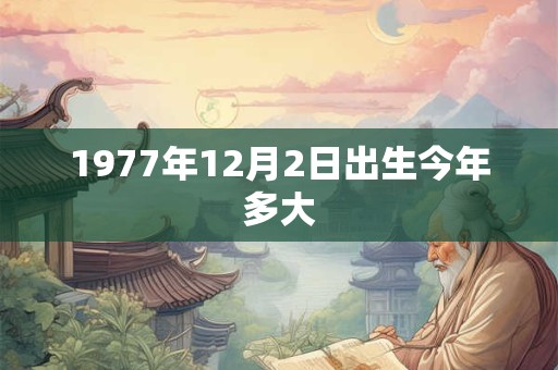 1977年12月2日出生今年多大