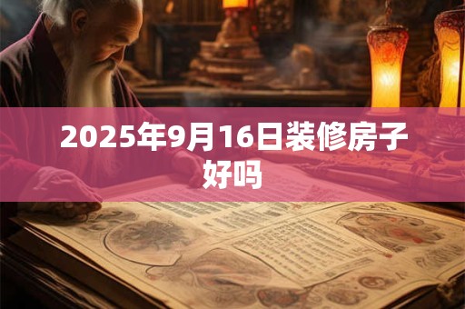2025年9月16日装修房子好吗