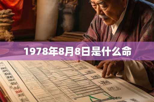 1978年8月8日是什么命
