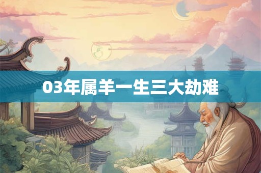 03年属羊一生三大劫难