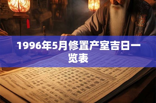 1996年5月修置产室吉日一览表