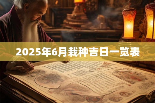 2025年6月栽种吉日一览表