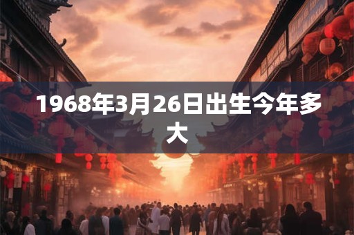 1968年3月26日出生今年多大