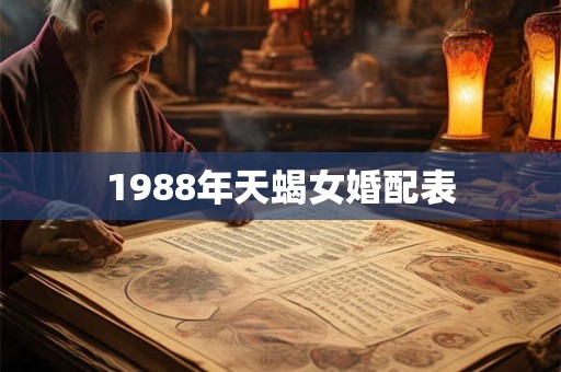 1988年天蝎女婚配表 1988年天蝎女婚配表