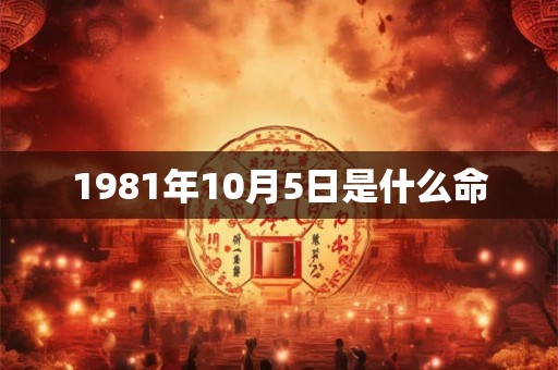 1981年10月5日是什么命