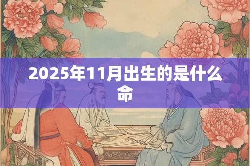 2025年11月出生的是什么命 2025年11月出生的是什么命