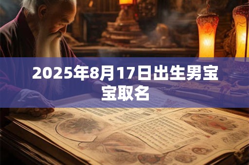 2025年8月17日出生男宝宝取名 2025年8月17日出生男宝宝取名