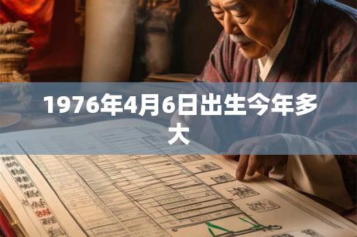 1976年4月6日出生今年多大