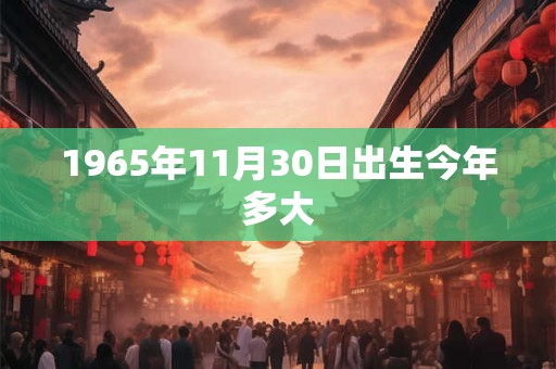 1965年11月30日出生今年多大