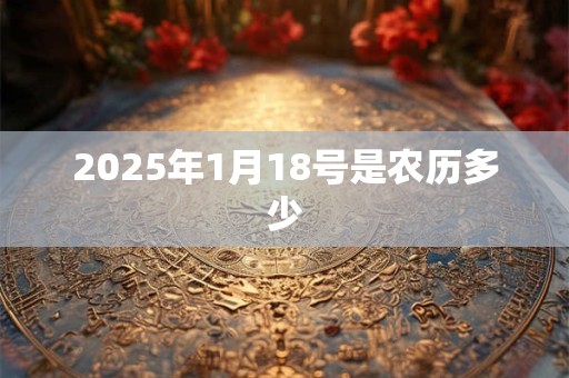 2025年1月18号是农历多少