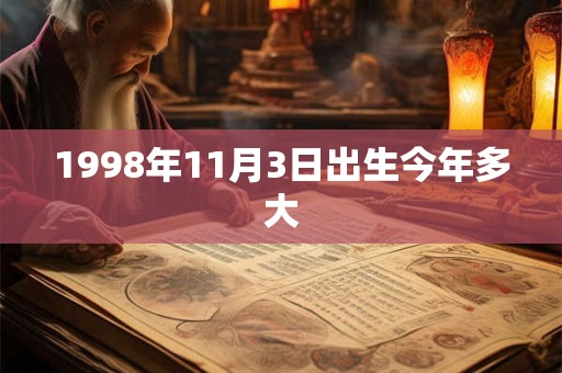 1998年11月3日出生今年多大