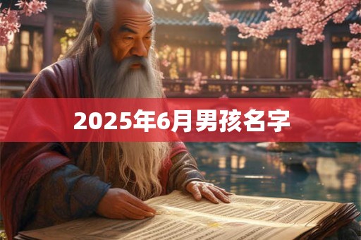 2025年6月男孩名字