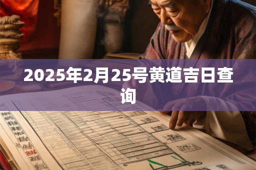 2025年2月25号黄道吉日查询