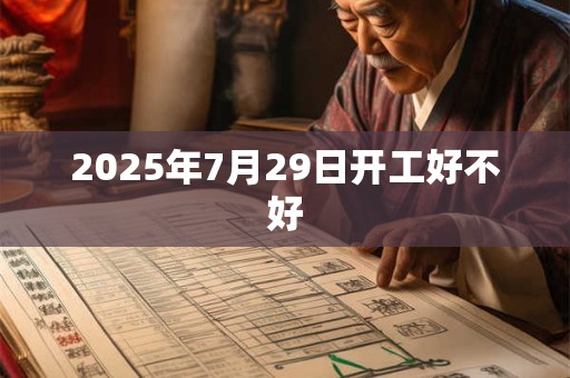 2025年7月29日开工好不好