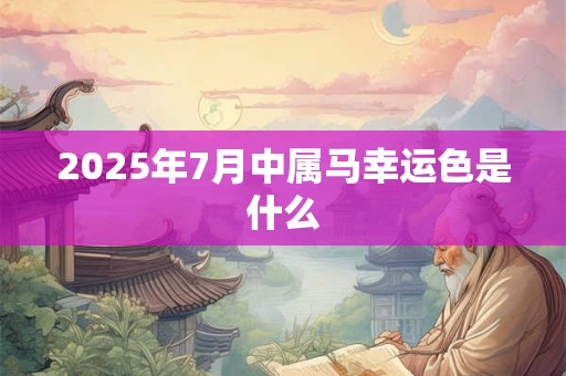 2025年7月中属马幸运色是什么
