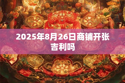 2025年8月26日商铺开张吉利吗