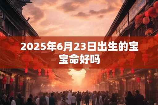 2025年6月23日出生的宝宝命好吗