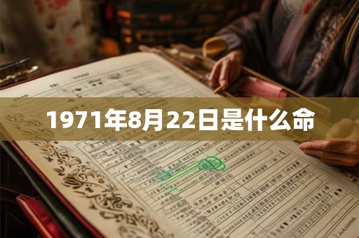 1971年8月22日是什么命