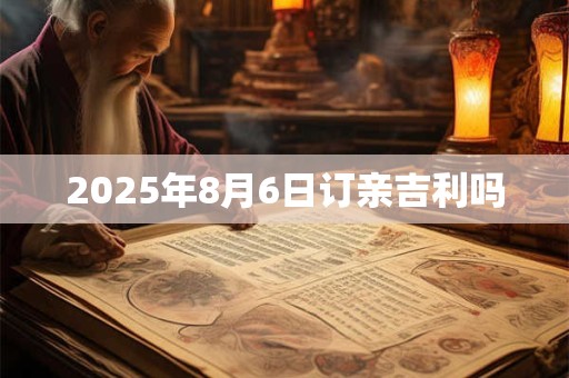 2025年8月6日订亲吉利吗