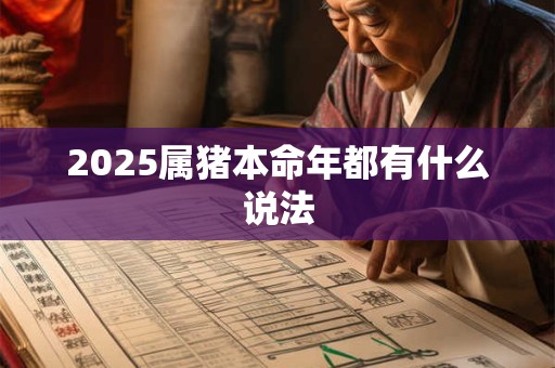 2025属猪本命年都有什么说法 2025属猪本命年都有什么说法