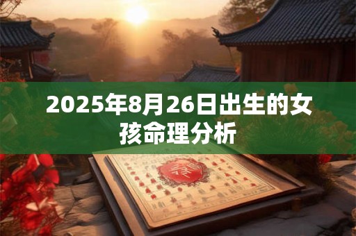 2025年8月26日出生的女孩命理分析