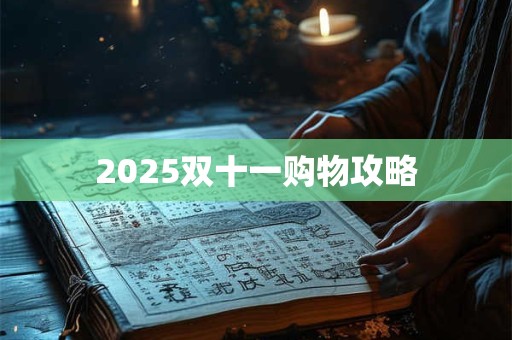 2026双十一购物攻略