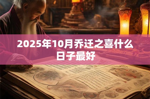 2025年10月乔迁之喜什么日子最好