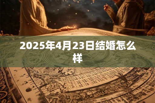 2025年4月23日结婚怎么样 2025年4月23日结婚怎么样
