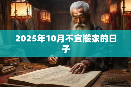 2025年10月不宜搬家的日子