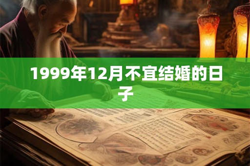 1999年12月不宜结婚的日子