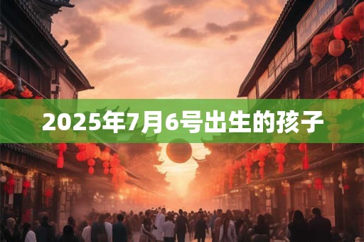 2025年7月6号出生的孩子 2025年7月6号出生的孩子