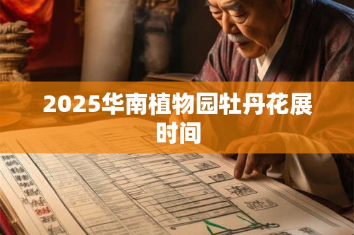 2025华南植物园牡丹花展时间 2025华南植物园牡丹花展时间