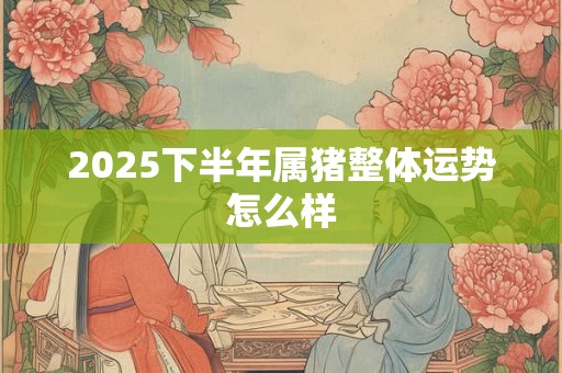 2025下半年属猪整体运势怎么样