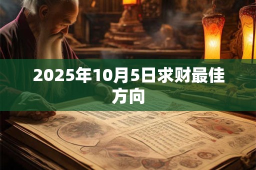 2025年10月5日求财最佳方向