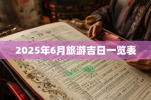 2025年6月旅游吉日一览表