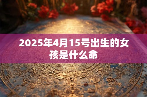 2025年4月15号出生的女孩是什么命
