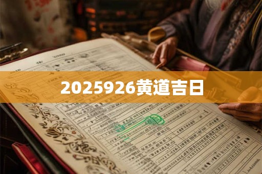 2025926黄道吉日