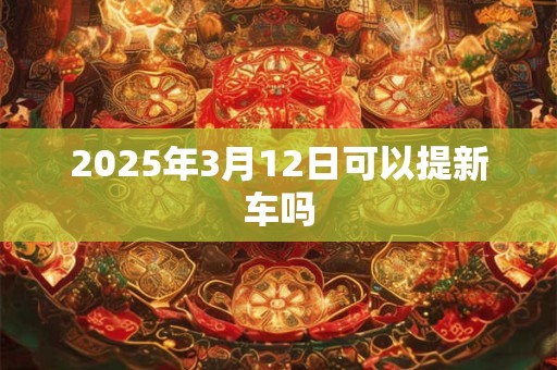 2025年3月12日可以提新车吗