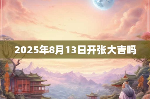 2025年8月13日开张大吉吗