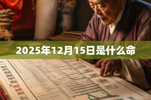2025年12月15日是什么命