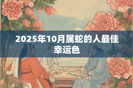 2025年10月属蛇的人最佳幸运色