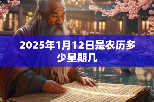 2025年1月12日是农历多少星期几