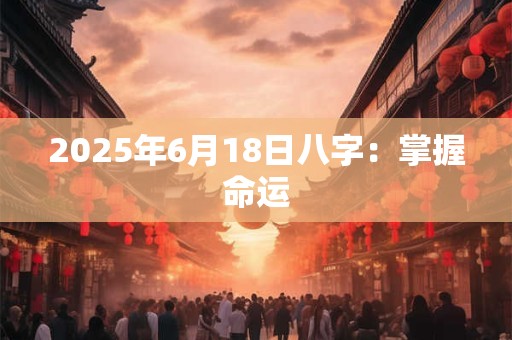 2025年6月18日八字:掌握命运 2025年6月18日八字:掌握命运